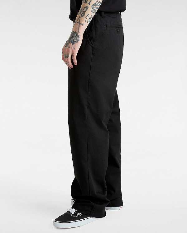 Black Men Vans Authentic Chino Loose Pants Canada | VN2143679