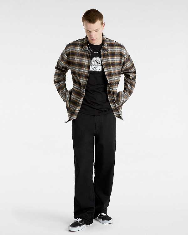 Black Men Vans Authentic Chino Loose Pants Canada | VN2143679
