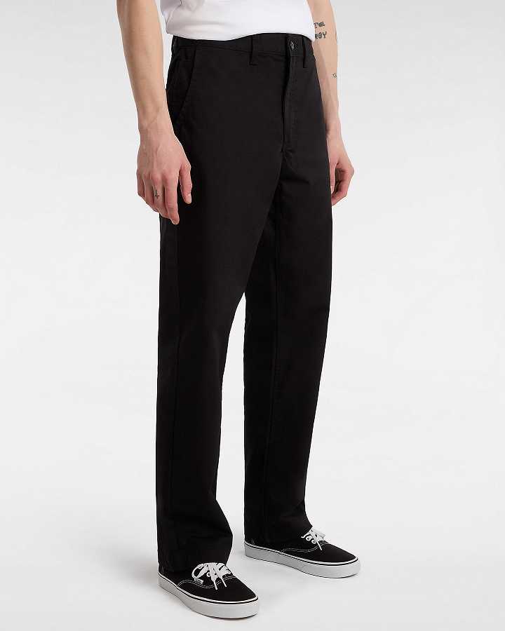Black Men Vans Authentic Chino Relaxed Pants Canada | VN0519643