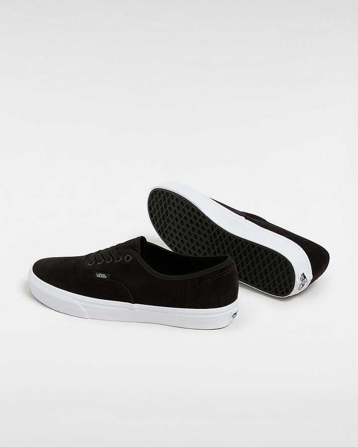 Black Men Vans Authentic Corduroy Sneakers Canada | VN6917534