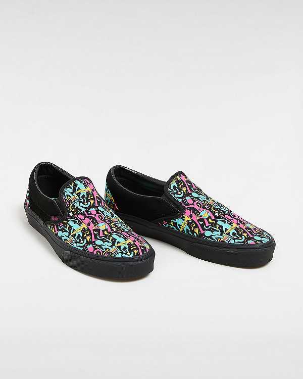Black Men Vans Classic Slip On Shoes Canada | VN2450138