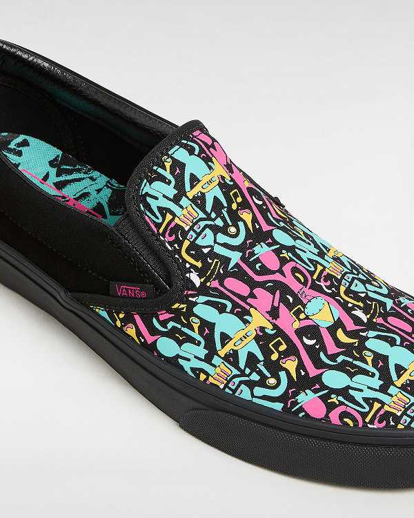 Black Men Vans Classic Slip On Shoes Canada | VN2450138
