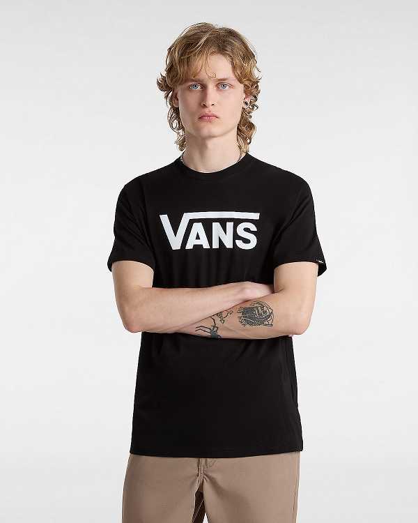 Black Men Vans Classic T Shirts Canada | VN8421536