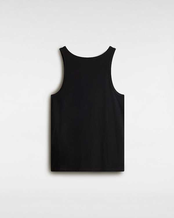 Black Men Vans Classic Tank Top Canada | VN2940631