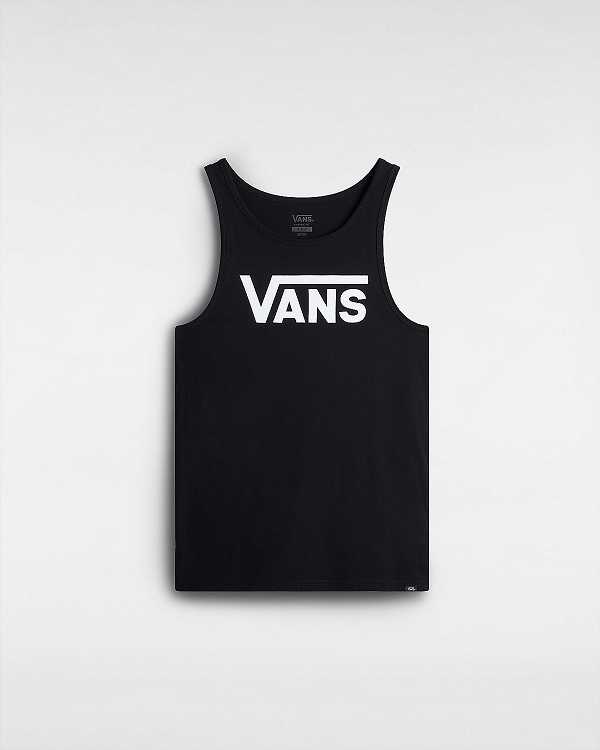 Black Men Vans Classic Tank Top Canada | VN2940631