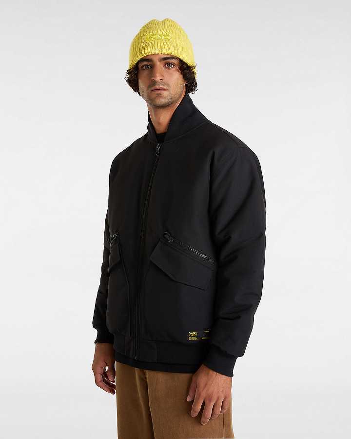 Black Men Vans Clifton Down Bomber Jackets Canada | VN6812073