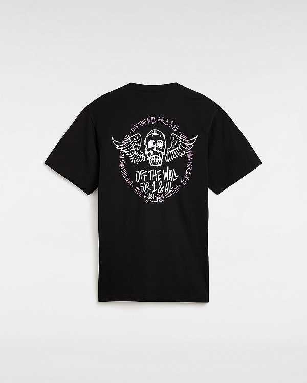 Black Men Vans Club House T Shirts Canada | VN0963751