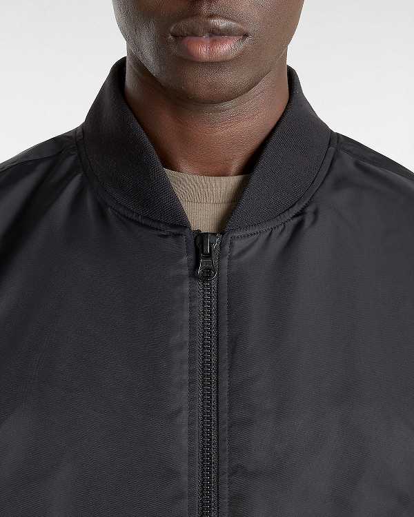 Black Men Vans Copley Bomber Jackets Canada | VN9735208