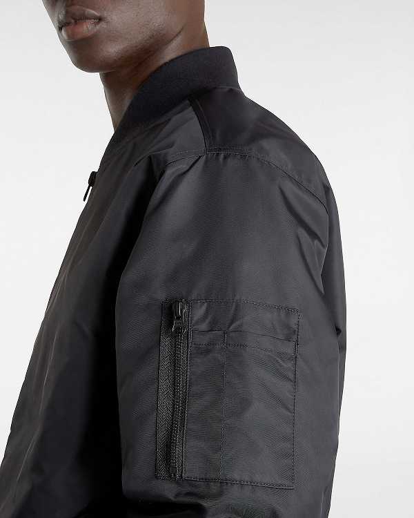 Black Men Vans Copley Bomber Jackets Canada | VN9735208