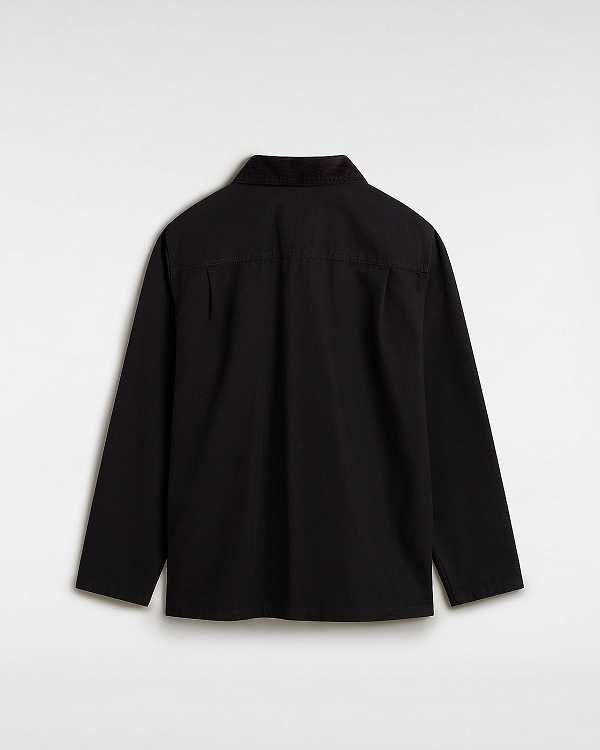 Black Men Vans Drill Chore Coat Canada | VN3619407