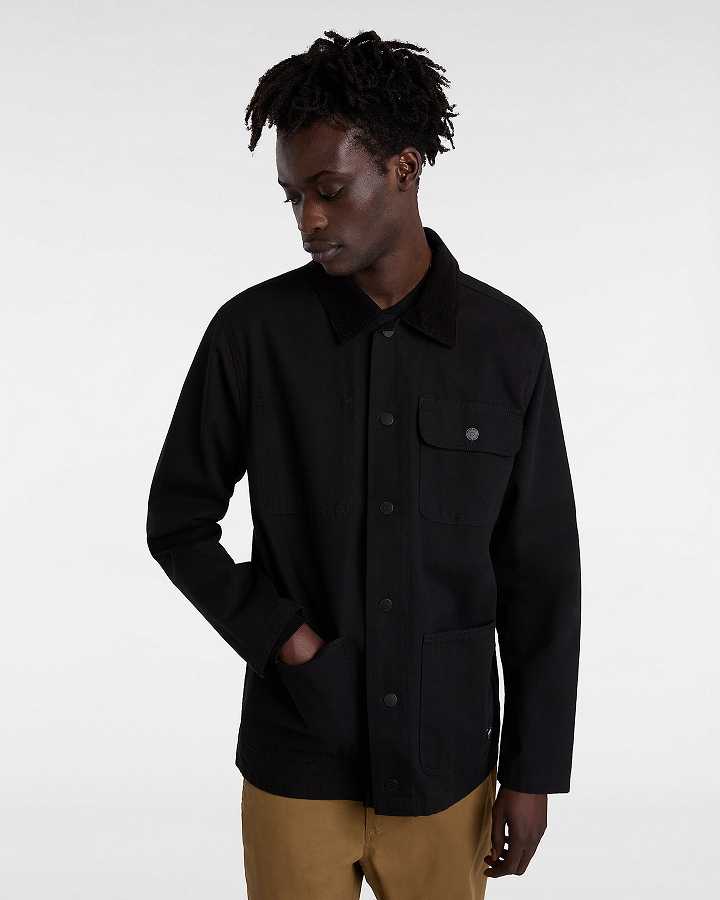 Black Men Vans Drill Chore Coat Canada | VN3619407