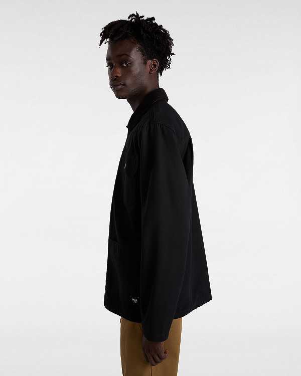Black Men Vans Drill Chore Coat Canada | VN3619407
