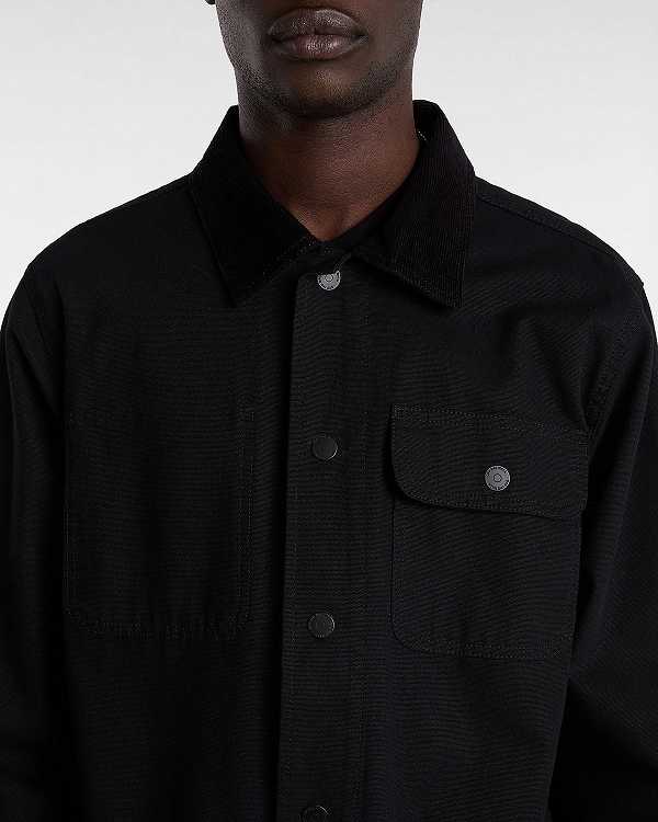 Black Men Vans Drill Chore Coat Canada | VN3619407