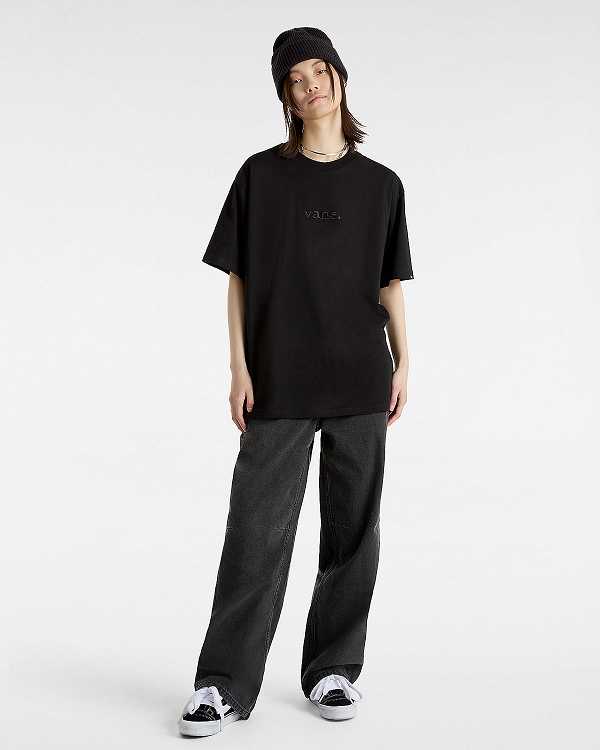 Black Men Vans Essential Loose T Shirts Canada | VN7814259