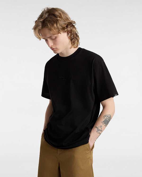 Black Men Vans Essential Loose T Shirts Canada | VN7814259