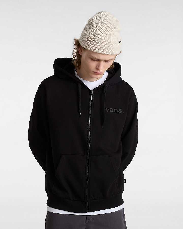 Black Men Vans Essential Relaxed Hoodie Canada | VN1703469