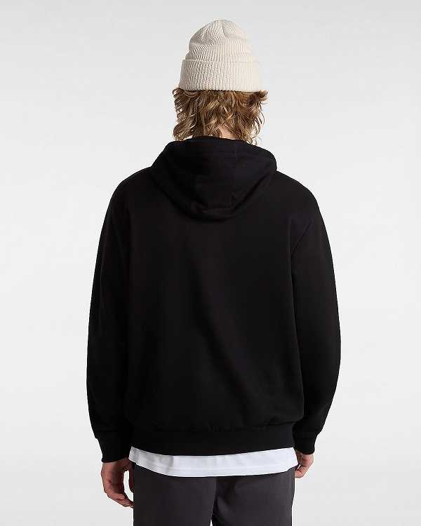 Black Men Vans Essential Relaxed Hoodie Canada | VN1703469