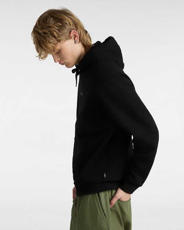 Black Men Vans Essential Relaxed Hoodie Canada | VN4125376
