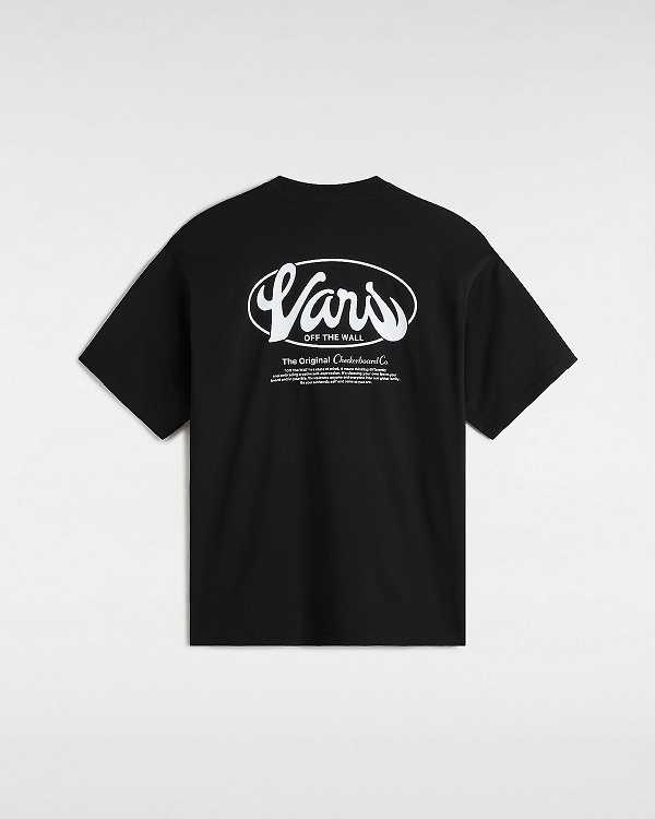 Black Men Vans Global Line T Shirts Canada | VN3789501