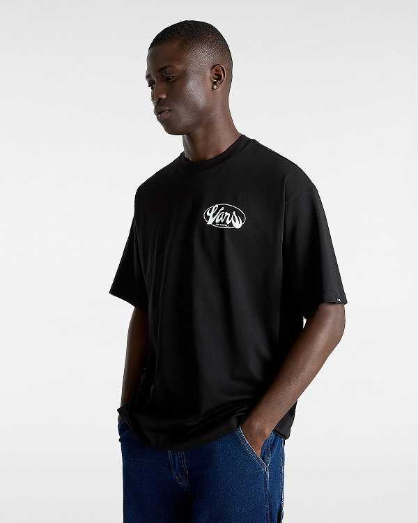Black Men Vans Global Line T Shirts Canada | VN3789501
