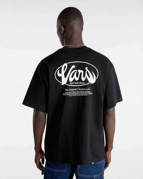 Black Men Vans Global Line T Shirts Canada | VN3789501