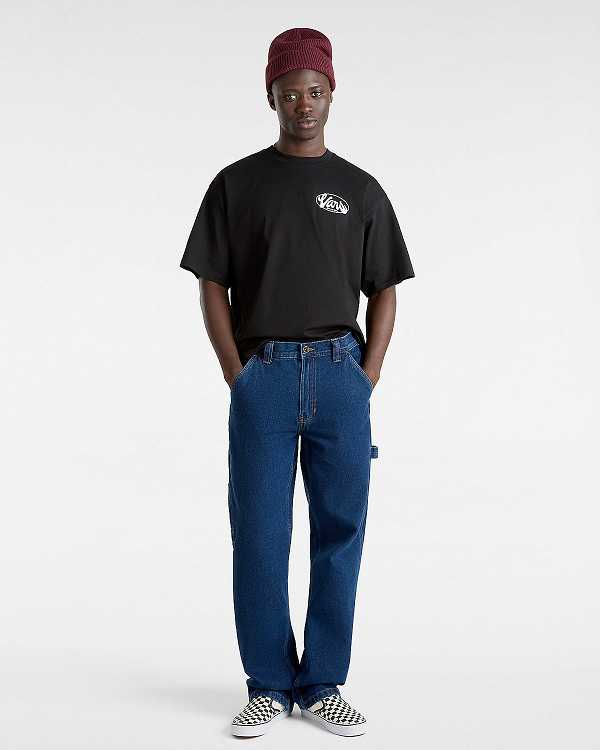 Black Men Vans Global Line T Shirts Canada | VN3789501