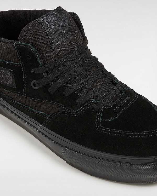 Black Men Vans Half Cab Skate Shoes Canada | VN1972803