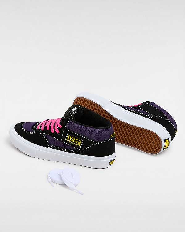 Black Men Vans Half Cab Skate Shoes Canada | VN2164035