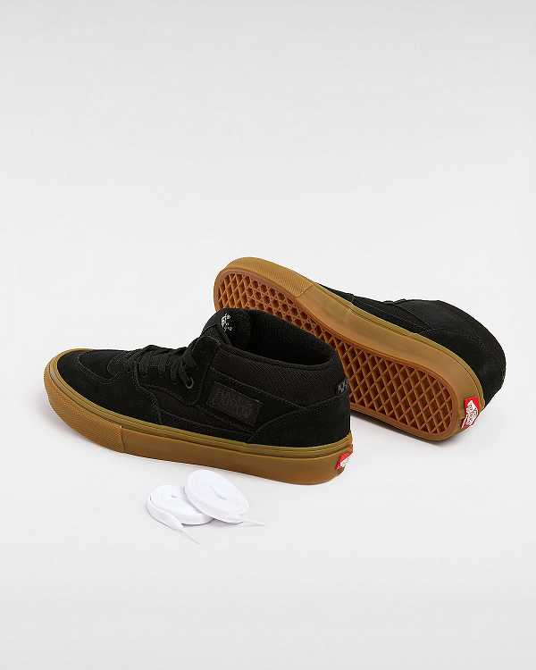 Black Men Vans Half Cab Skate Shoes Canada | VN9214357