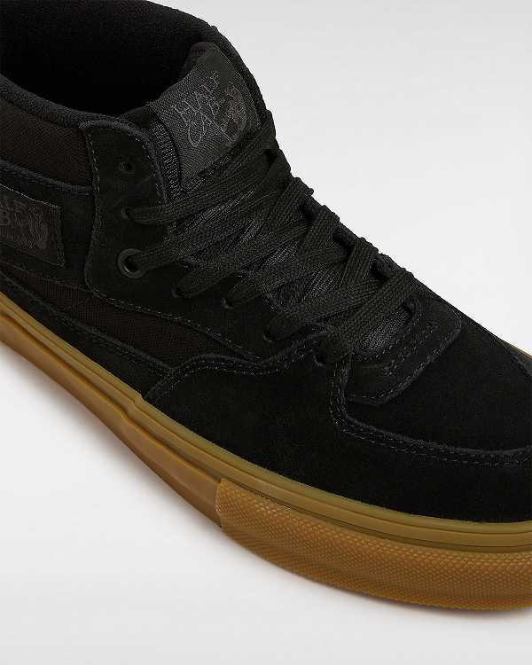 Black Men Vans Half Cab Skate Shoes Canada | VN9214357