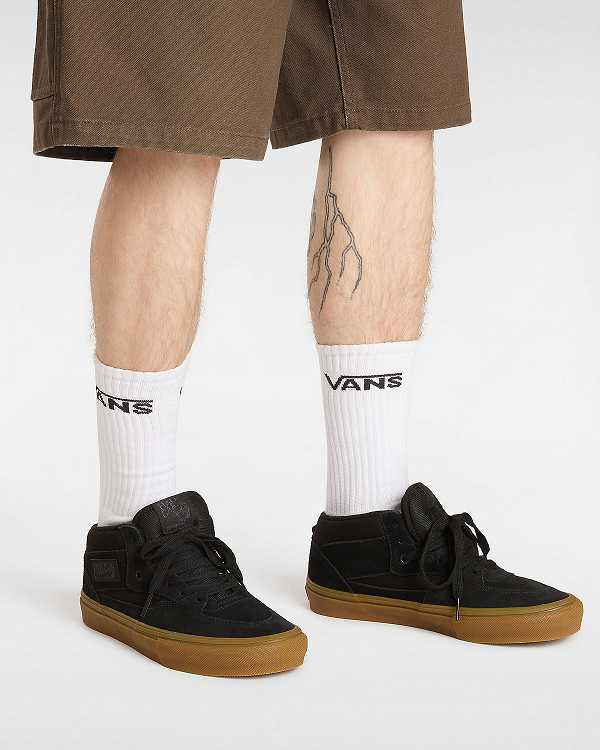 Black Men Vans Half Cab Skate Shoes Canada | VN9214357
