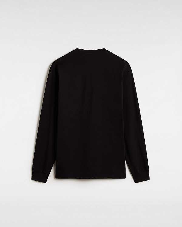 Black Men Vans Hi Stretch Long Sleeve T Shirts Canada | VN9483105