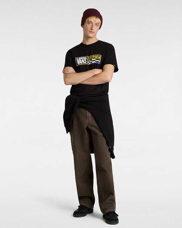 Black Men Vans Hi Stretch T Shirts Canada | VN0813652