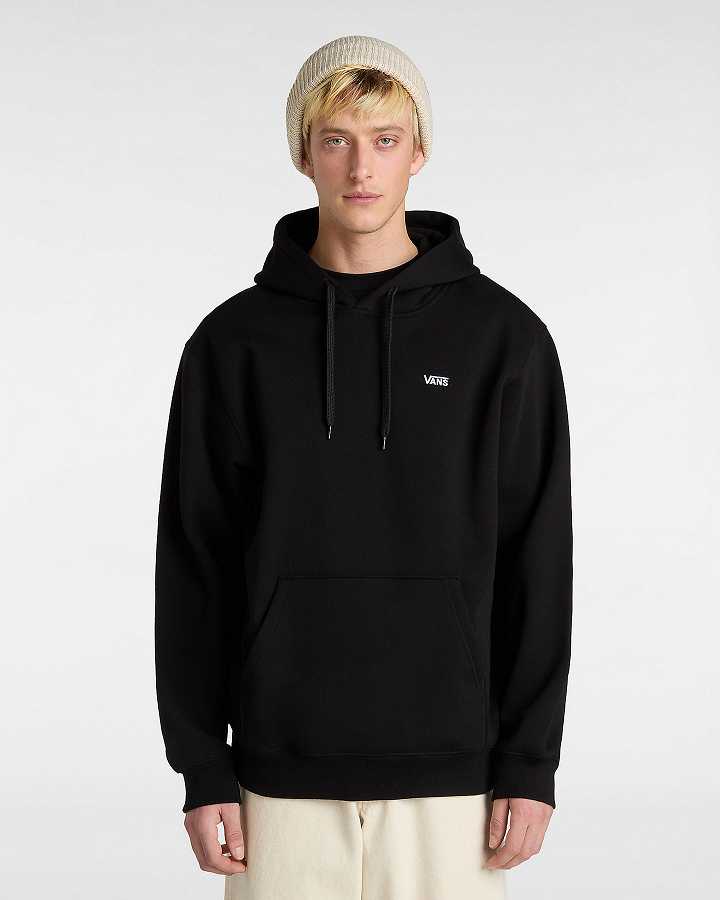 Black Men Vans Left Chest Embroidered Logo Hoodie Canada | VN1306859