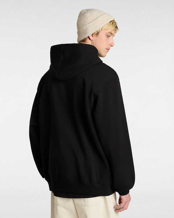 Black Men Vans Left Chest Embroidered Logo Hoodie Canada | VN1306859