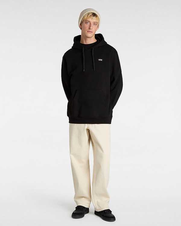 Black Men Vans Left Chest Embroidered Logo Hoodie Canada | VN1306859