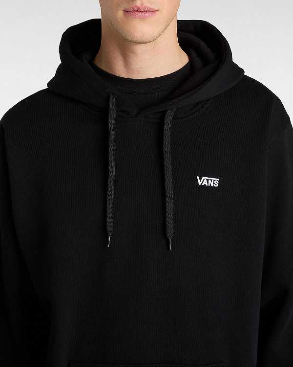 Black Men Vans Left Chest Embroidered Logo Hoodie Canada | VN1306859