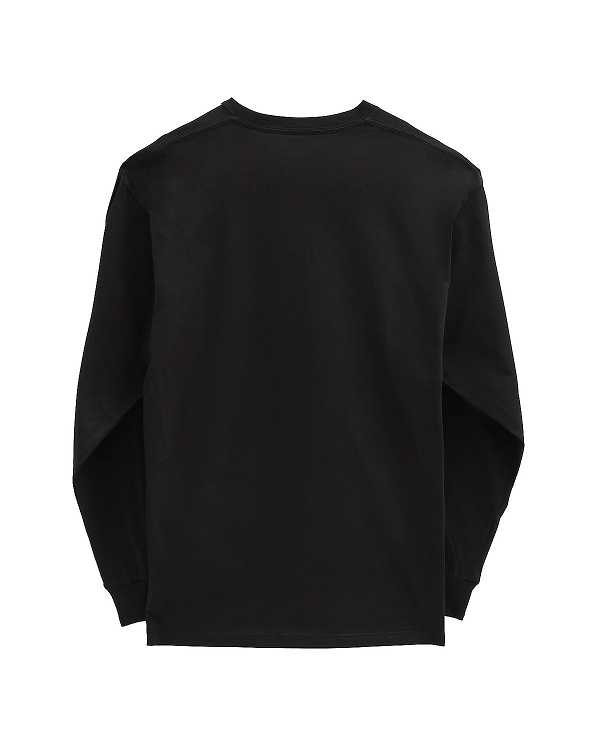 Black Men Vans Left Chest Hit Long Sleeve T Shirts Canada | VN1658402
