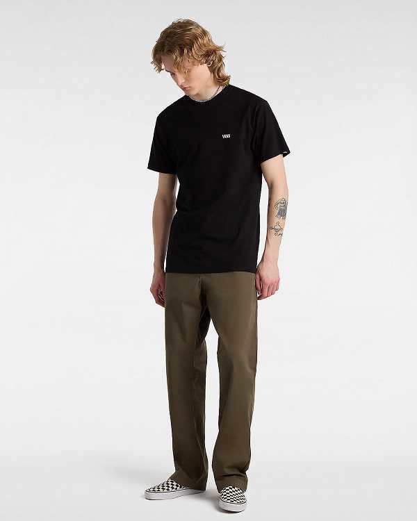 Black Men Vans Left Chest Logo T Shirts Canada | VN5163409
