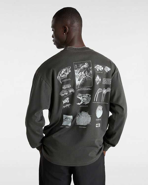 Black Men Vans MTE Brain Storms Study Long Sleeve T Shirts Canada | VN9145378