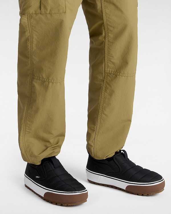 Black Men Vans MTE Quilted Snow Lodge Slipper Mid Slippers Canada | VN6473150