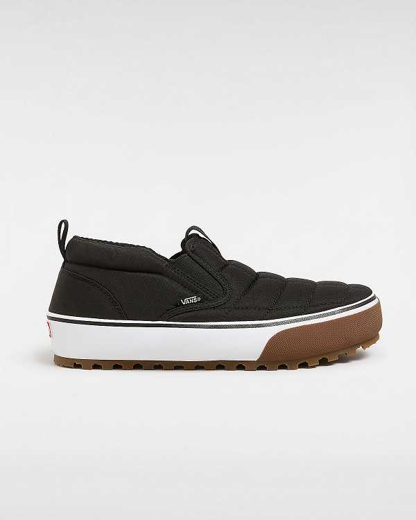 Black Men Vans MTE Quilted Snow Lodge Slipper Mid Slippers Canada | VN6473150