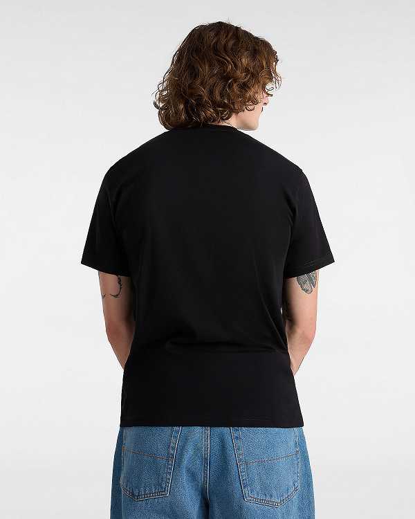 Black Men Vans OTW Classic Front T Shirts Canada | VN9746035