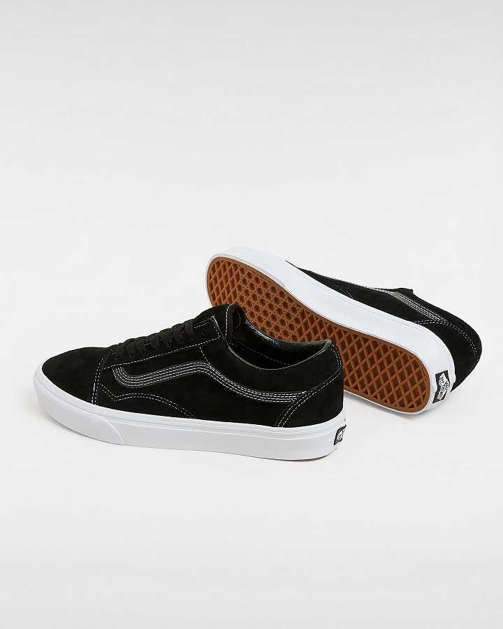 Black Men Vans Old Skool Pig Suede Sneakers Canada | VN3275906