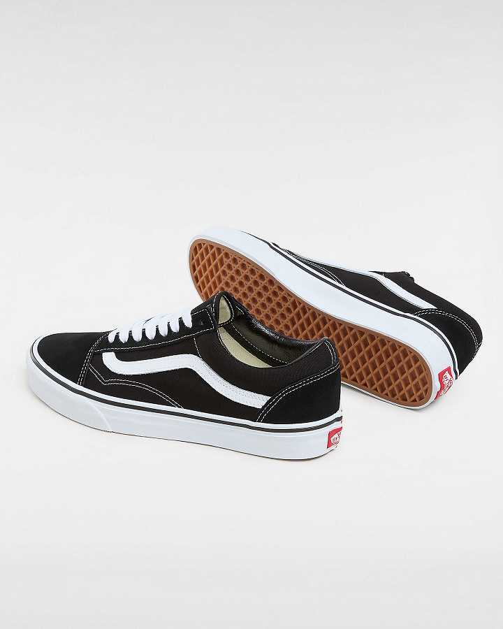 Black Men Vans Old Skool Wide Fit Sneakers Canada | VN9178240