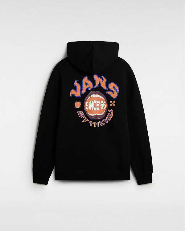 Black Men Vans Open Mouth Loose Hoodie Canada | VN9146758