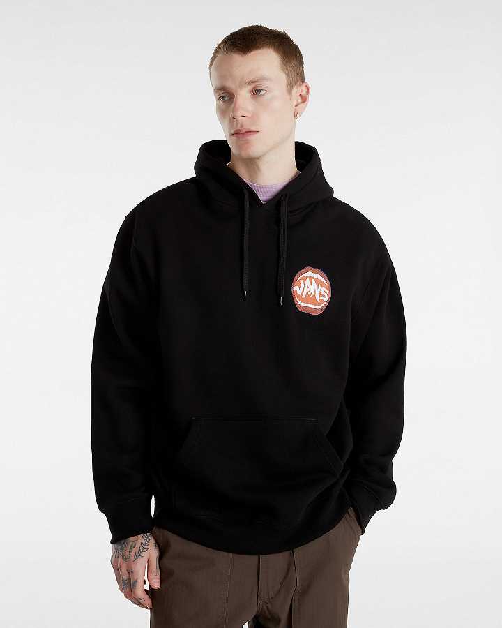 Black Men Vans Open Mouth Loose Hoodie Canada | VN9146758