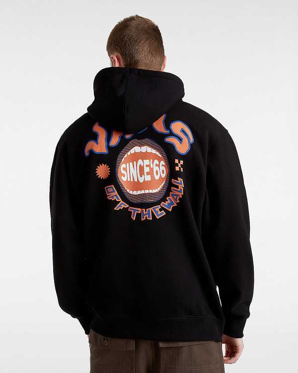 Black Men Vans Open Mouth Loose Hoodie Canada | VN9146758
