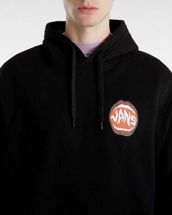 Black Men Vans Open Mouth Loose Hoodie Canada | VN9146758