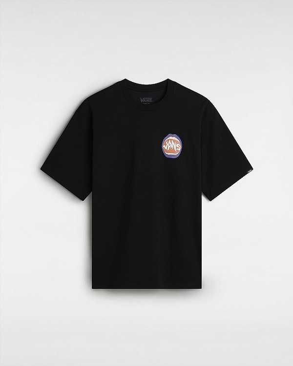 Black Men Vans Open Mouth Loose T Shirts Canada | VN2603457
